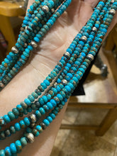 6 mm turquoise and Navajo pearls 22 inches