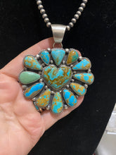 Outstanding Large Turquoise pendant Heart