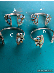 Turquoise half cluster bracelet