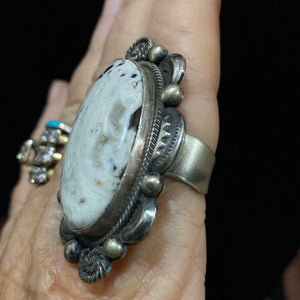 The leighton white Buffalo ring