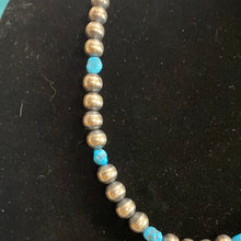 Navajo pearls and turquoise necklace 18 inches long