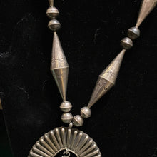 Large vintage diamond shaped tube bead necklace!