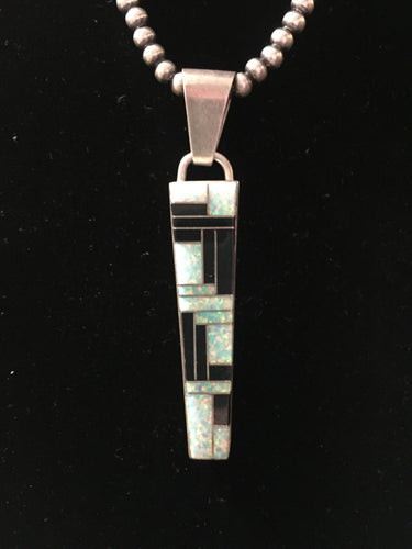 The Zuni black onyx and Opal at it's best
