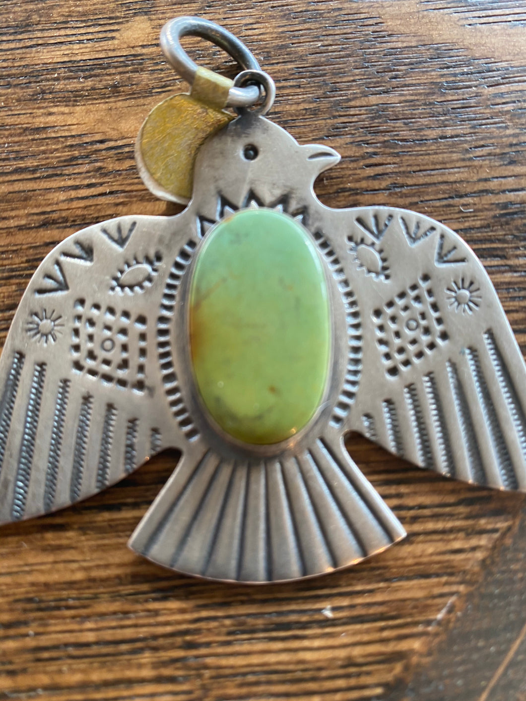 Thunderbird pendant with Kingman Turquoise