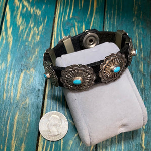 The Concho  Cluster  Turquoise bracelet