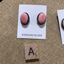 The pink Conch round earrings