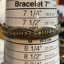Sterling Silver tooled bracelet #1
