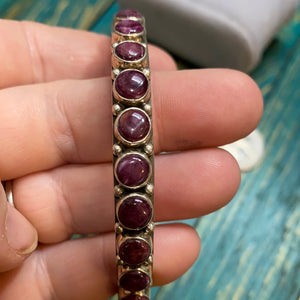 Purple spiny oyster bangle bracelet