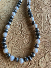 Freshwater pearls and Navajo pearls 20 inch 6mm