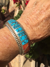 Inlay Turquoise and spiny oyster bracelet