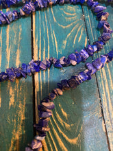 Small Lapis chip 36 inch necklace
