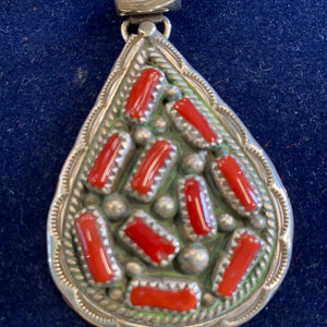 Vintage Red Corral Pendant