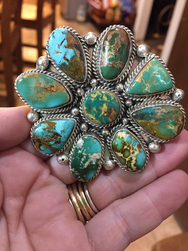 Royston Turquoise Flower Cluster Ring
