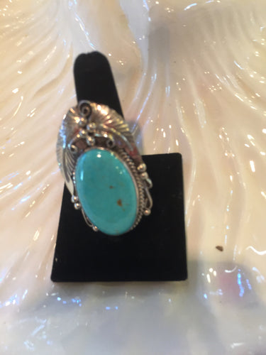 Large Kingman Turquoise ring