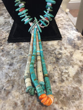 Turquoise and spiny slab necklace