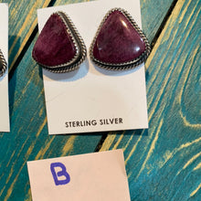 "The Purple spiny earrings