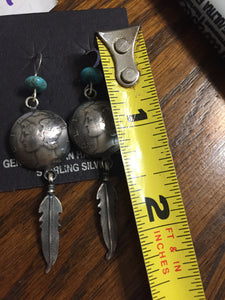JM Earrings with feather