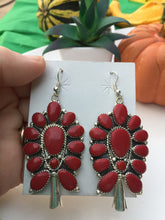 "Firecracker Red" earrings