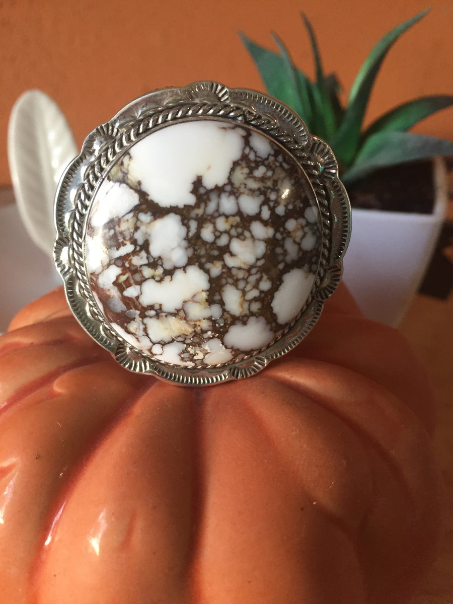 Round circle shaped Wild horse stones ring – The Turquoise People