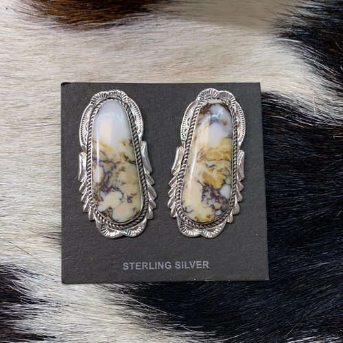 White Buffalo mega color earrings