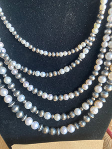 5 strand freshwater pearls and Navajo pearls