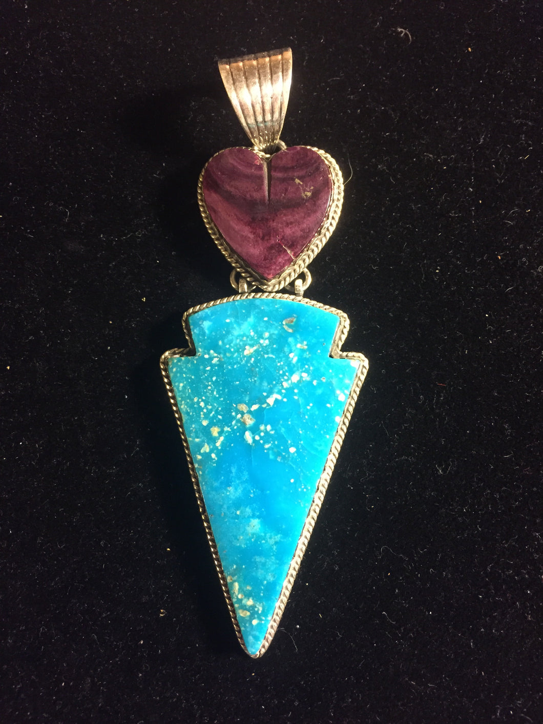 Purple spiny oyster heart and Turquoise arrow