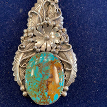 Loaded sterling silver and Turquoise pendant