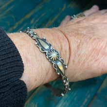 The “floating flower” sterling silver bracelet