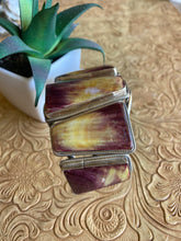 Purple/ beige spiny oyster bracelet