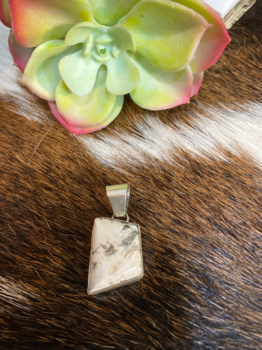 The Small White Buffalo sterling silver droplet