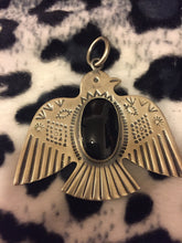 Sterling Silver black onyx Thunderbird pendant