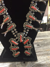 Vintage large Red Coral squash necklace