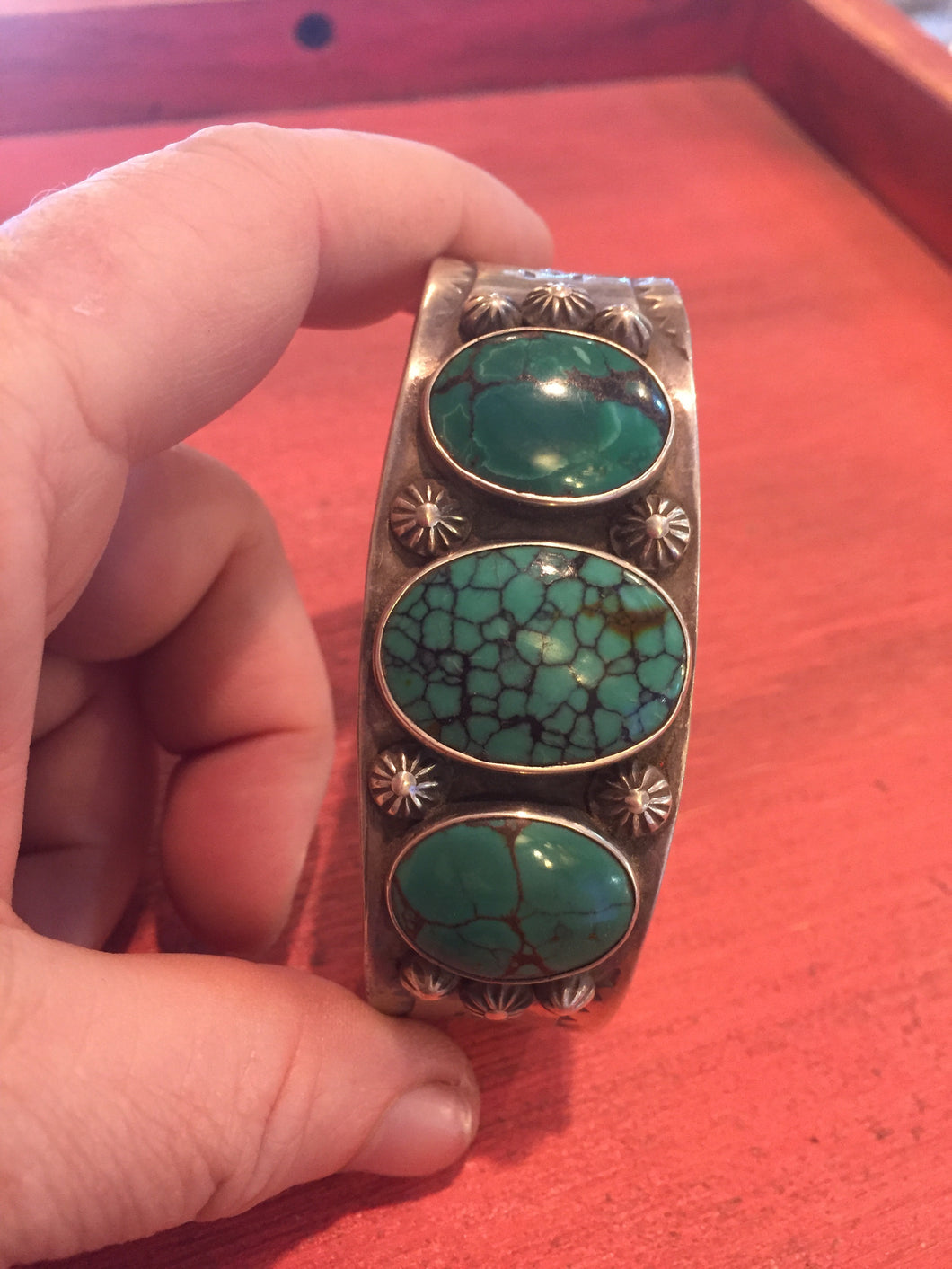 vintage  3 Turquoise stone bracelet