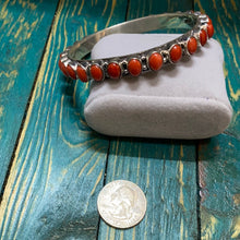 The Large stone Coral bangle bracelet
