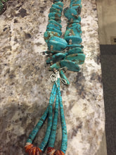 "The Graduated Slab" Turquoise necklace