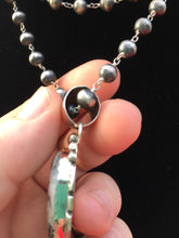 Smaller white Buffalo Turquoise oval pendant #1