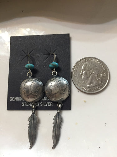 JM Earrings with feather