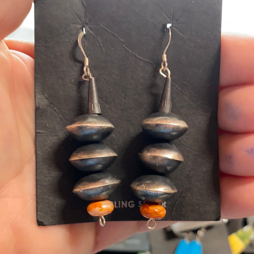 Purple Spiny Oyster dangle earrings