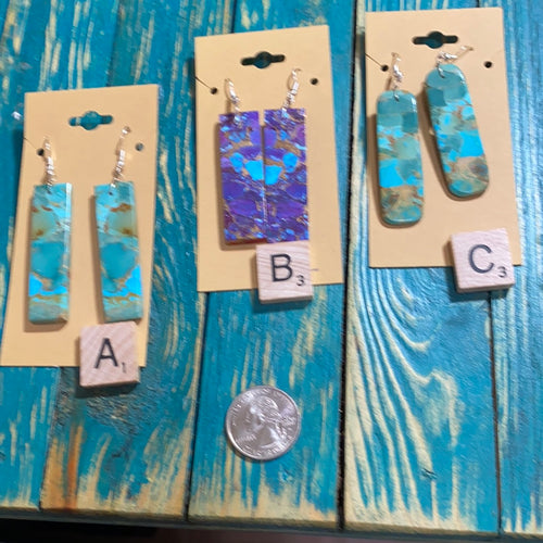 Breathtaking slab earrings