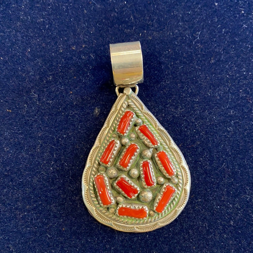 Vintage Red Corral Pendant