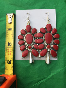 "Firecracker Red" earrings