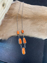 Spiny Oyster Orange 5 stone necklace