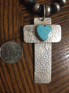 "Hammered heart" pendant