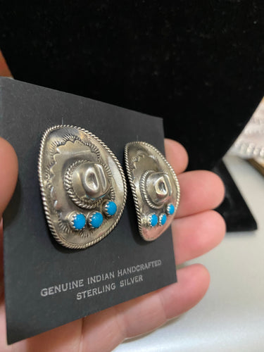 Cowboy hat earrings