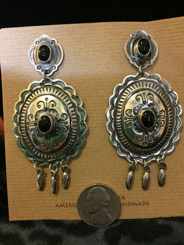 Concho dangles Black Onyx