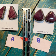 "The Purple spiny earrings