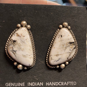 "White Buffalo Pie piece" earrings