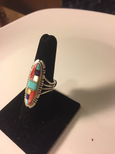 Inlay Sterling silver ring