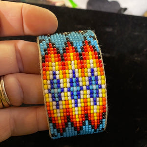 Hand beaded Navajo seed  bead
