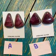 "The Purple spiny earrings